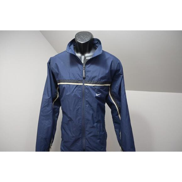 Vintage Nike Track Suit Lined Blue Jacket & Cargo Pants Nylon Mens Size Large - Picture 1 of 16